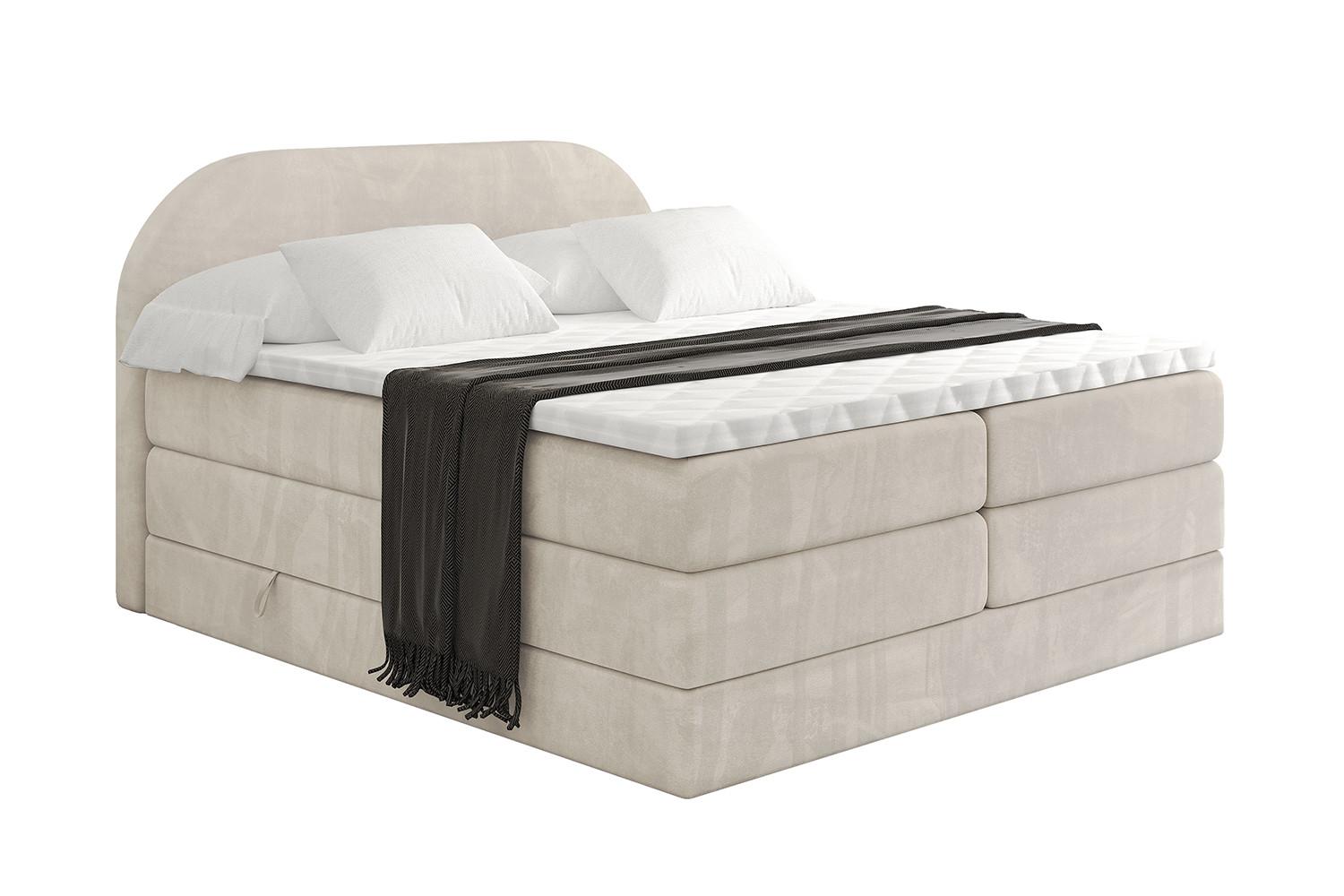 wohnli-moebel-suche-800001834610 Wohnli Möbelsuche - BOXSPRINGBETT mit Matratze und Lattenrost - NOX KING-200x200 - Beige Casablanca