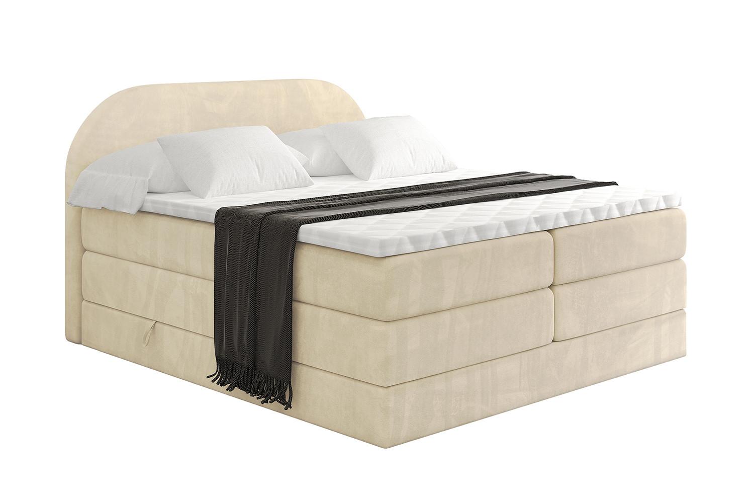 wohnli-moebel-suche-800001834611 Wohnli Möbelsuche - BOXSPRINGBETT mit Matratze und Lattenrost - NOX KING-180x200 - Beige Monolith