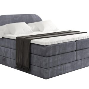wohnli-moebel-suche-800001834615 Wohnli Möbelsuche - BOXSPRINGBETT mit Matratze und Lattenrost - NOX KING-200x200 - Dunkelgrau Casablanca