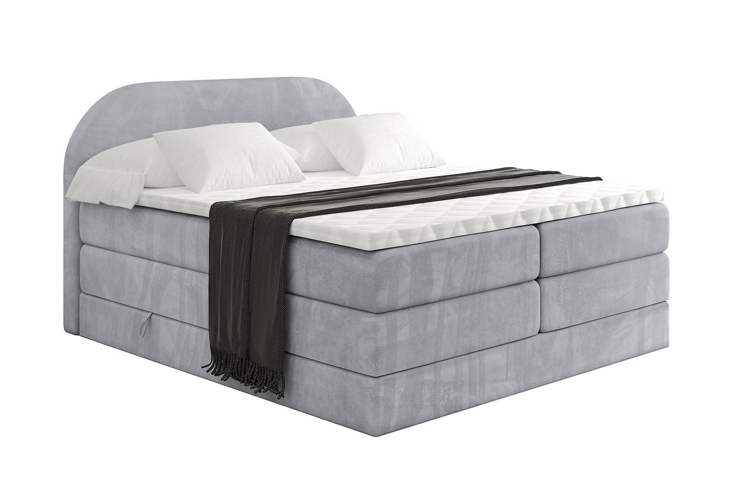wohnli-moebel-suche-800001834629 Wohnli Möbelsuche - BOXSPRINGBETT mit Matratze und Lattenrost - NOX KING-200x200 - Grau Monolith