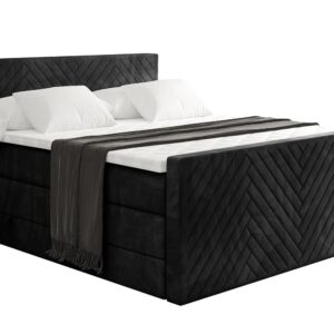 wohnli-moebel-suche-800001834636 Wohnli Möbelsuche - BOXSPRINGBETT mit Matratze und Lattenrost - VEXA-Z KING-200x200 - Schwarz Casablanca