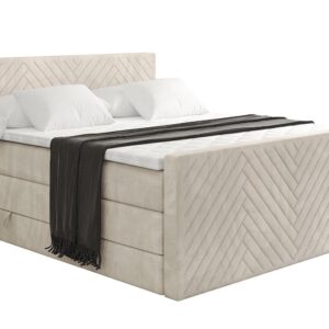 wohnli-moebel-suche-800001834640 Wohnli Möbelsuche - BOXSPRINGBETT mit Matratze und Lattenrost - VEXA-Z KING-160x200 - Beige Casablanca