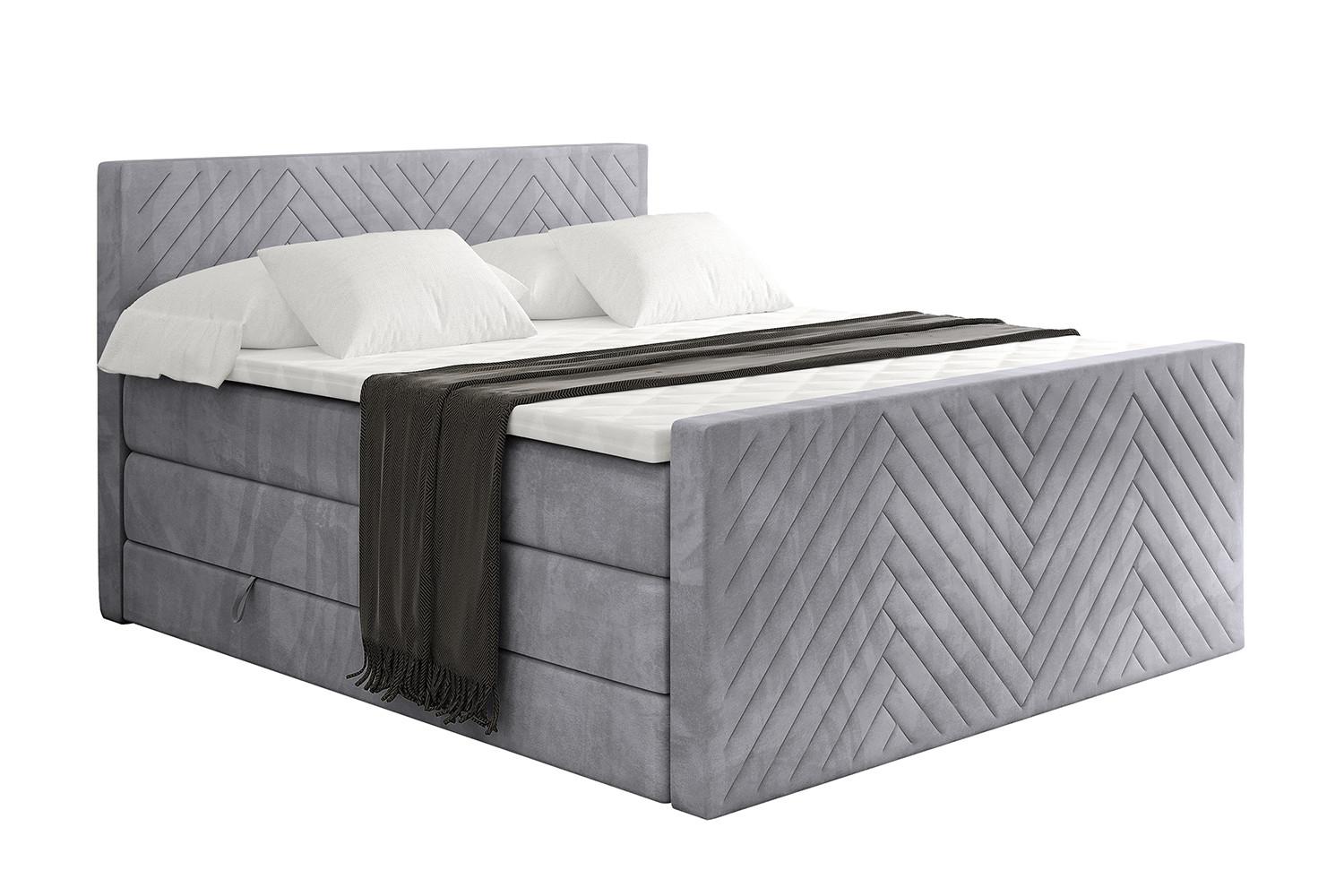 wohnli-moebel-suche-800001834671 Wohnli Möbelsuche - BOXSPRINGBETT mit Matratze und Lattenrost - VEXA-Z KING-160x200 - Grau Monolith