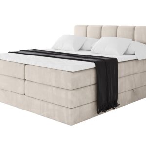 wohnli-moebel-suche-800001834693 Wohnli Möbelsuche - BOXBETT mit Matratze H3/H4 - FAMA KING - 160x200 cm Beige Casablanca