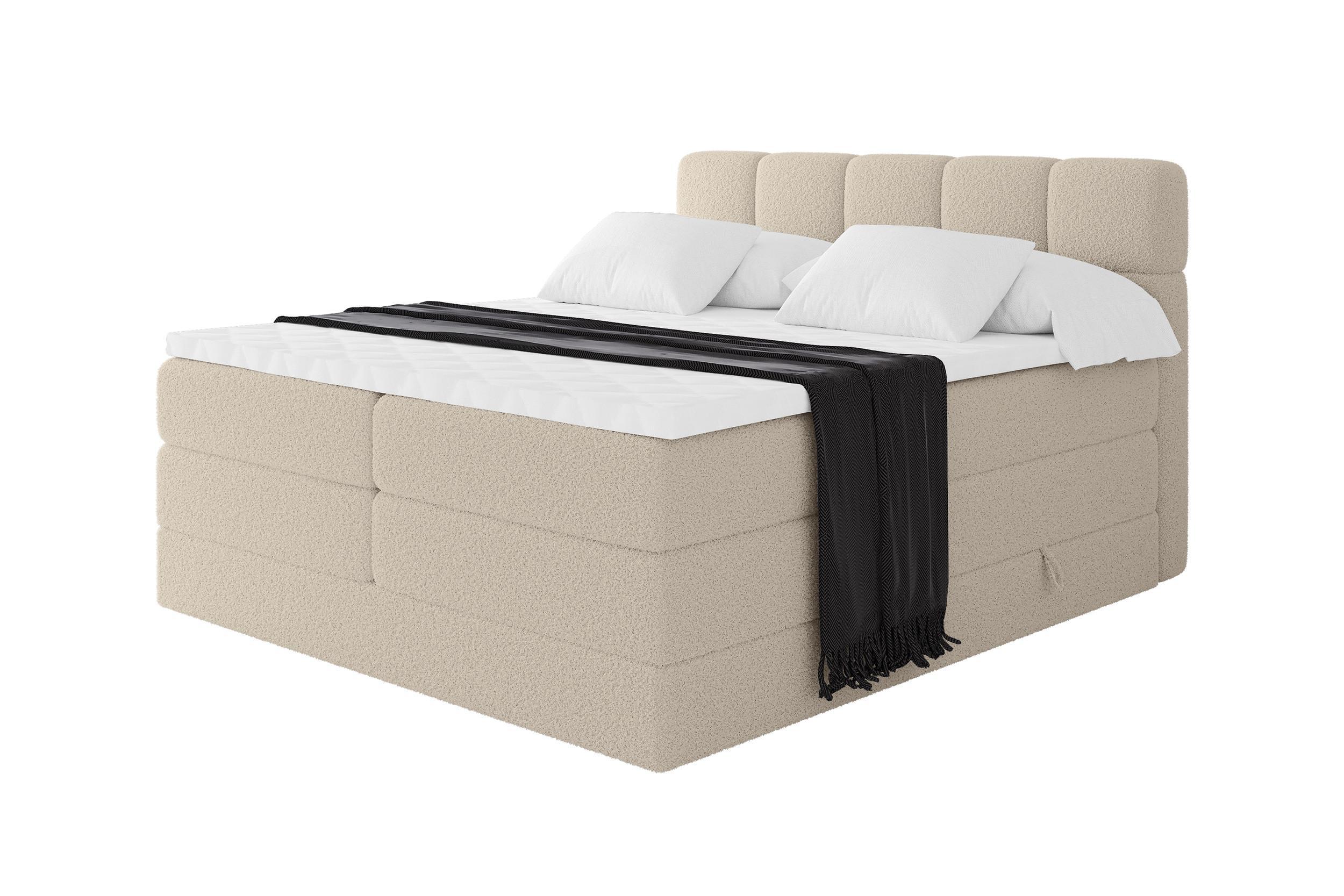 wohnli-moebel-suche-800001834707 Wohnli Möbelsuche - BOXBETT mit Matratze H3/H4 - FAMA KING - 200x200 cm Dunkelbeige Quelle