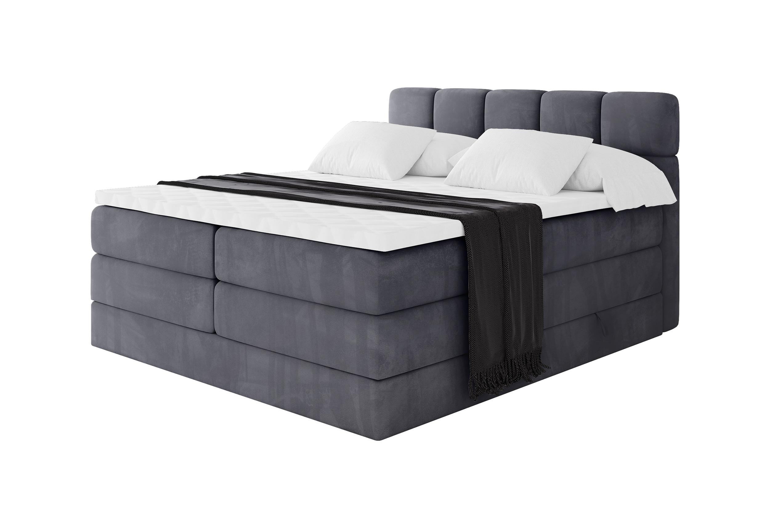 wohnli-moebel-suche-800001834742 Wohnli Möbelsuche - BOXBETT mit Matratze H3/H4 - FAMA KING - 120x200 cm Dunkelgrau Casablanca