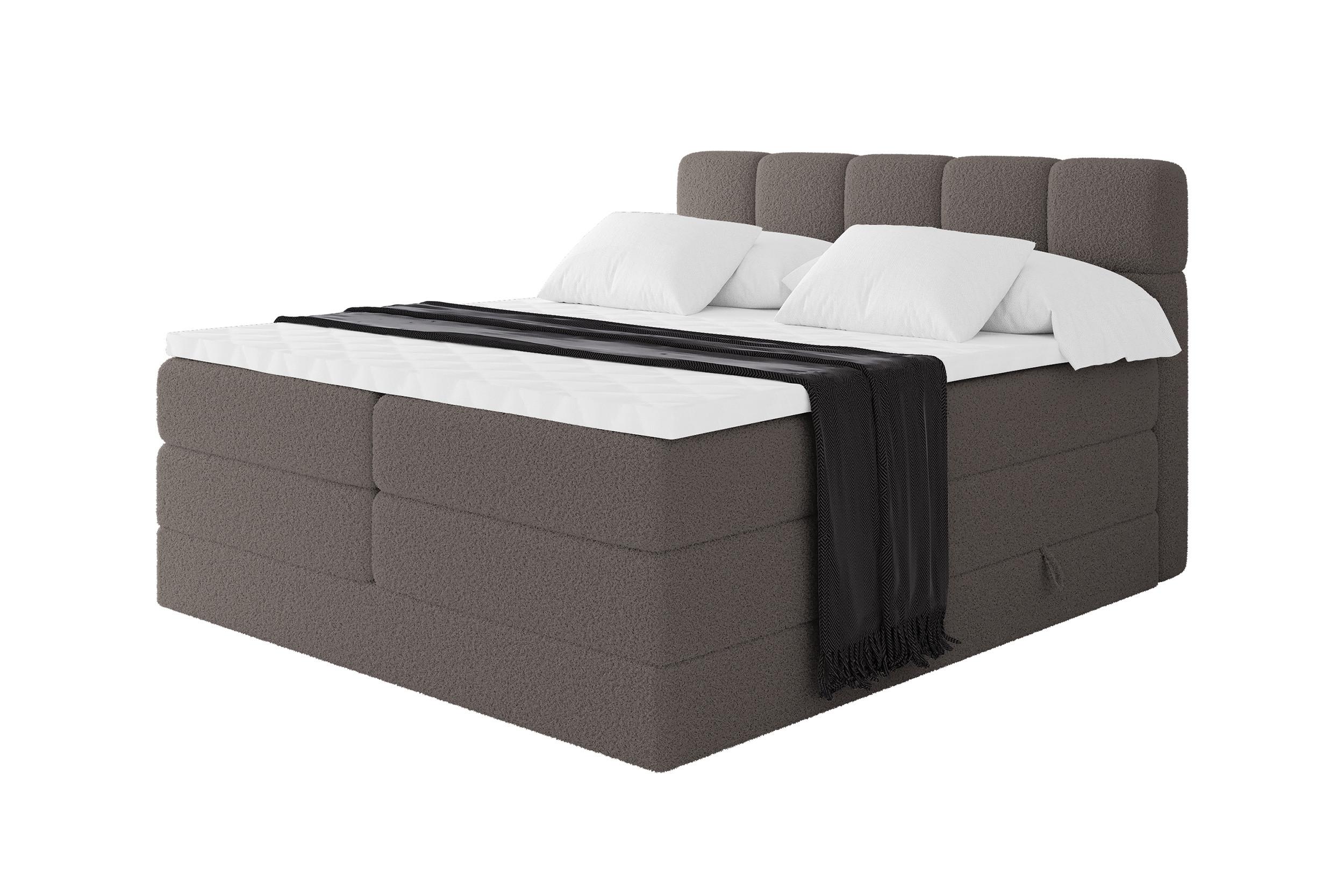 wohnli-moebel-suche-800001834751 Wohnli Möbelsuche - BOXBETT mit Matratze H3/H4 - FAMA KING - 200x200 cm Braun Quelle