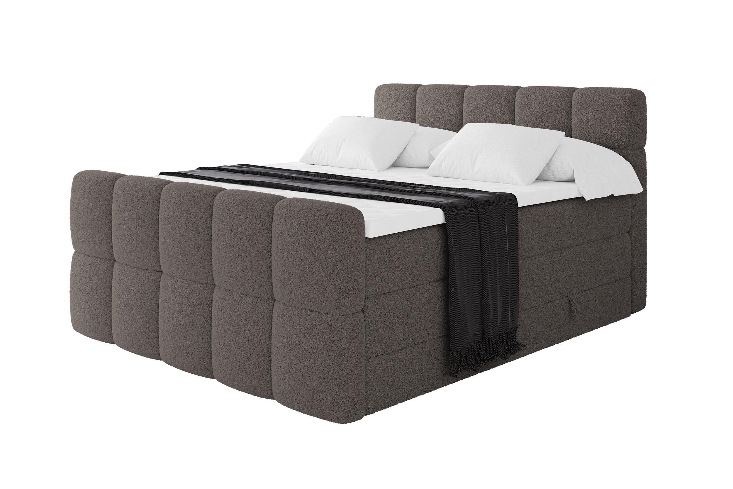 wohnli-moebel-suche-800001835005 Wohnli Möbelsuche - BOXBETT mit Matratze H3/H4 - FAMA-Z KING - 160x200 cm Braun Quelle