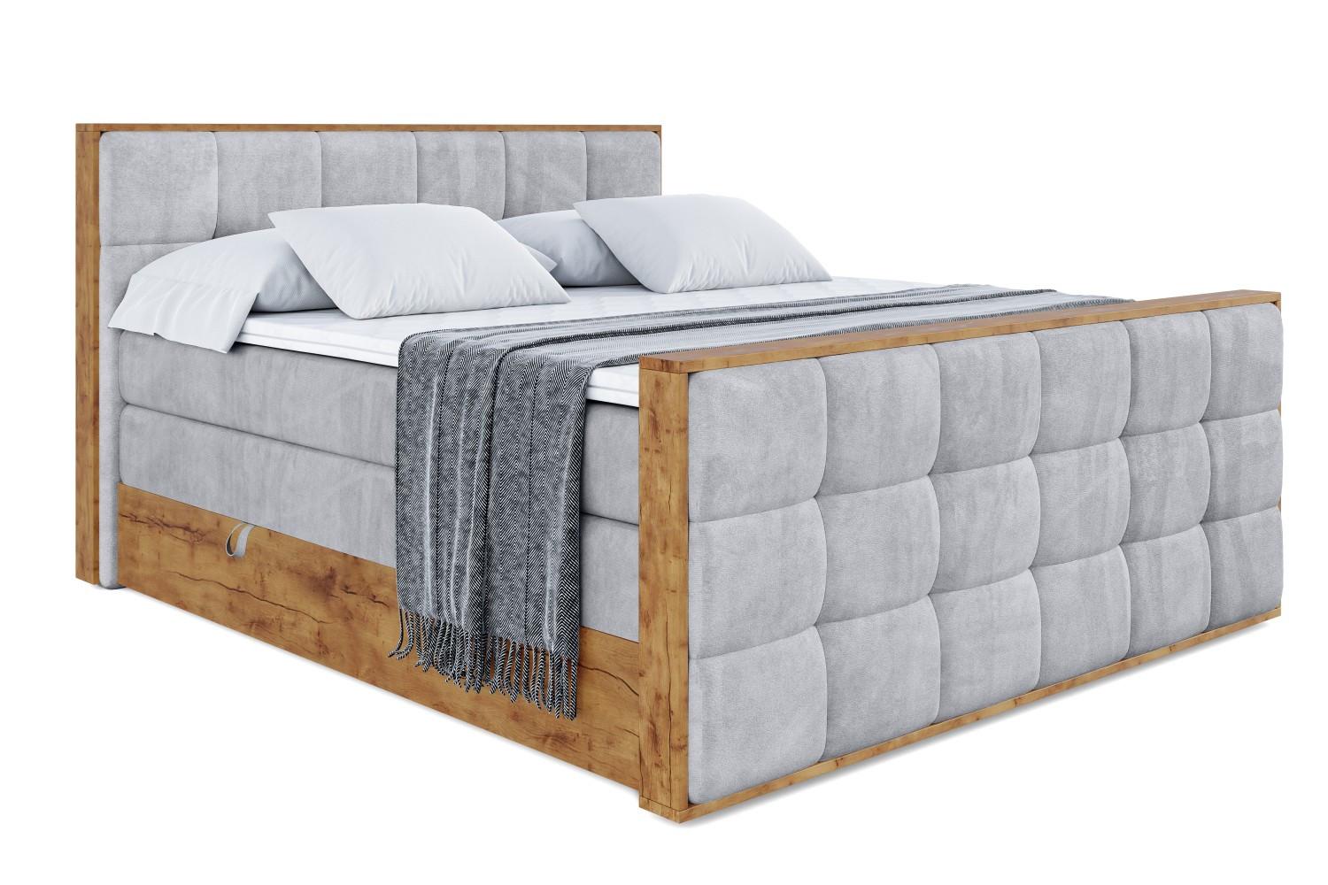wohnli-moebel-suche-800001835063 Wohnli Möbelsuche - BOXSPRINGBETT mit Matratze H3|H4 und Lattenrost - LOLLI7-Z KING-160x200 - Grau Monolith