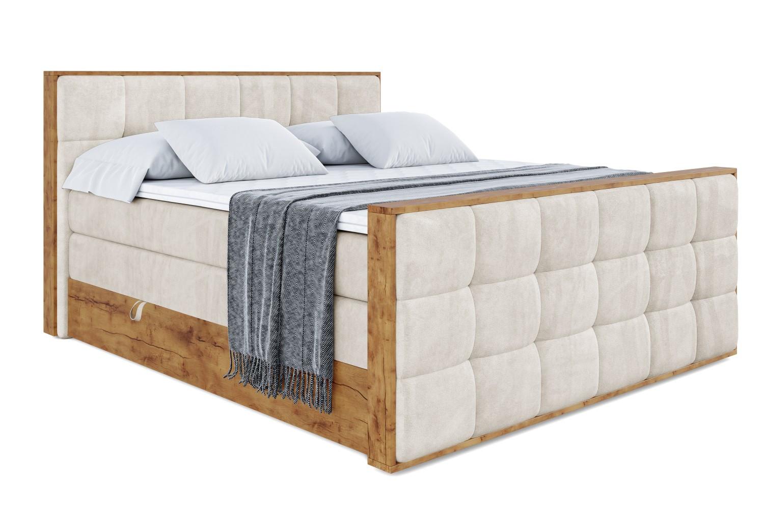wohnli-moebel-suche-800001835065 Wohnli Möbelsuche - BOXSPRINGBETT mit Matratze H3|H4 und Lattenrost - LOLLI7-Z KING-120x200 - Beige Casablanca