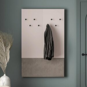 EINGANGSMÖBEL Alos Kaschmir und Holz Holzwerkstoff Petits-meubles Garderoben > Garderobenhaken Beige