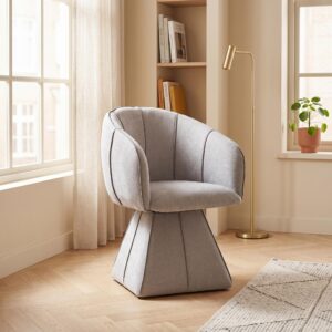 wohnli-moebel-suche-800001844020-1 DREHSTUHL 360° Chenille Ergonomischer Sessel Wohnzimmer & Schlafzimmer Textil Urban Meuble Möbel > Sessel > Polstersessel Grau