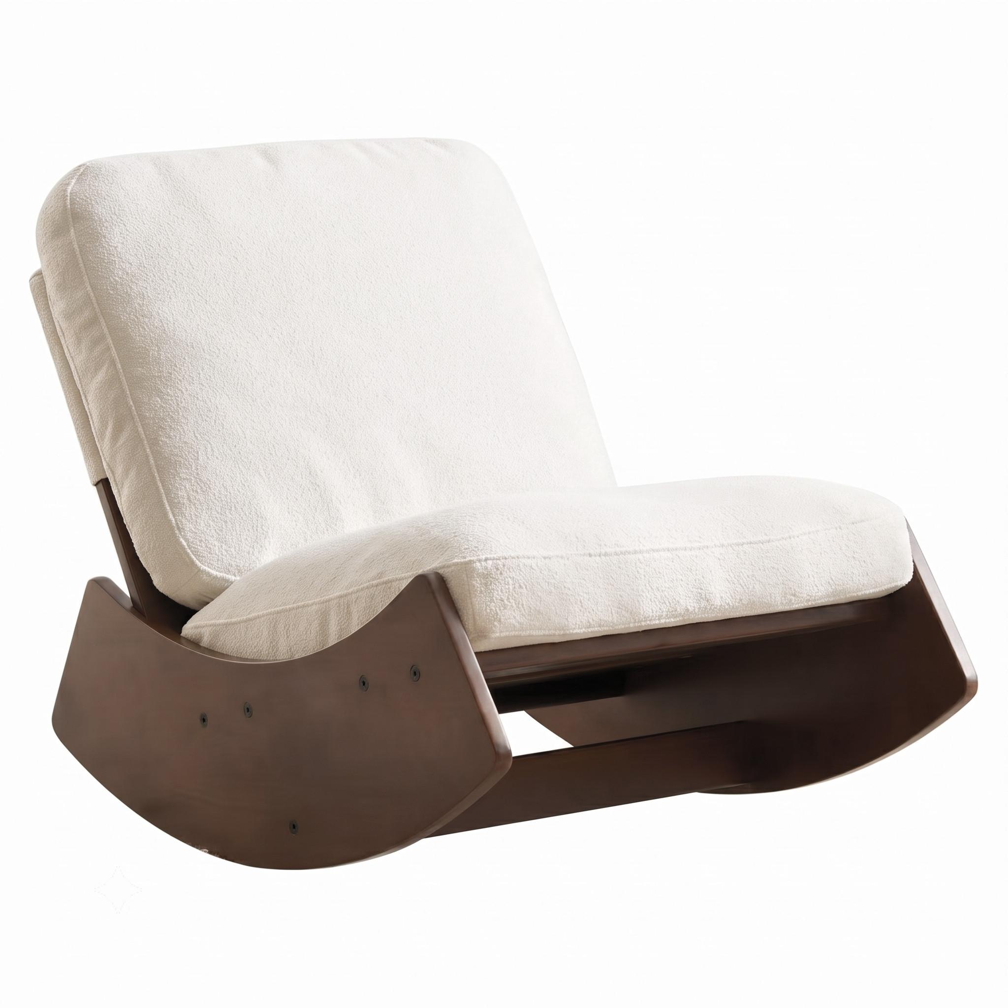 Wohnli Möbelsuche - SCHAUKELSTUHL Massivholz Cord-Stoff Ergonomisch Relaxsessel