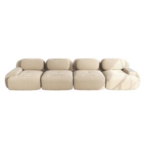 Wohnli Möbelsuche - 4-SITZER SOFA Modulares Boneless Cord Sofa Rahmenlos