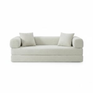 wohnli-moebel-suche-800001844614 Wohnli Möbelsuche - SCHLAFSOFA aus Cord in Beige 2-lagiges Design & zum Doppelbett ausklappbar