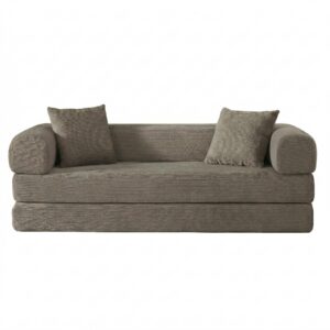 wohnli-moebel-suche-800001844616 Wohnli Möbelsuche - SCHLAFSOFA aus Cord in Taupe – 2-in-1 Bodensofa & Gästebett ohne Montage