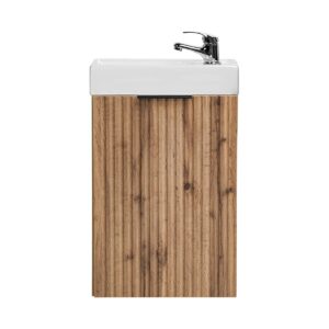 HANDWASCHBECKEN-MÖBEL 40cm Adriel Holz Holzwerkstoff Petits-meubles Möbel > Schränke > Badezimmerschränke > Waschtische Braun