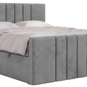 wohnli-moebel-suche-800001858866 Wohnli Möbelsuche - BOXBETT INERO DUO 160/200 - Hellgrau Velvet - Topper Visco - H4