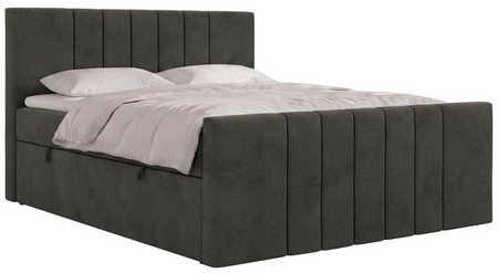 wohnli-moebel-suche-800001858935 Wohnli Möbelsuche - BOXBETT INERO DUO 140/200 - Dunkelgrau Velvet - Topper Visco - H3
