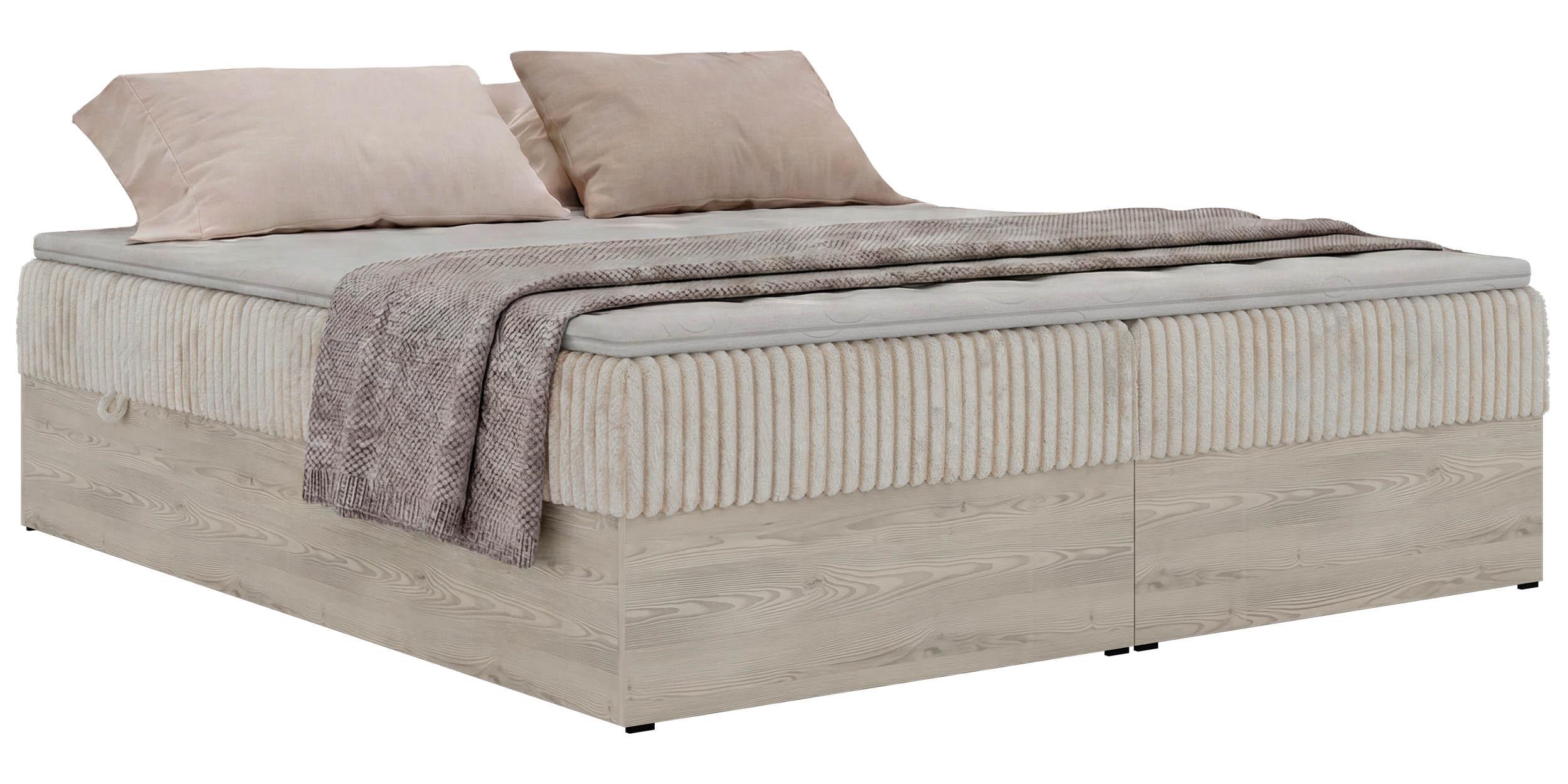 wohnli-moebel-suche-800001859009 Wohnli Möbelsuche - BOXBETT NORDIC ZERO 180/200 - Beige Cord - Topper Visco - H3