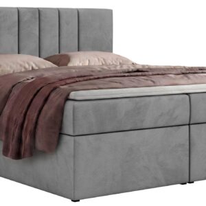 wohnli-moebel-suche-800001859069 Wohnli Möbelsuche - BOXBETT INERO 200/200 - Hellgrau Velvet - Topper T25 - H3