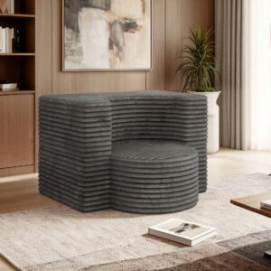 1-SITZER BODENSOFA SANOA - Grau Cord Textil MKS Möbel > Sofas & Couches > Sofas Grau
