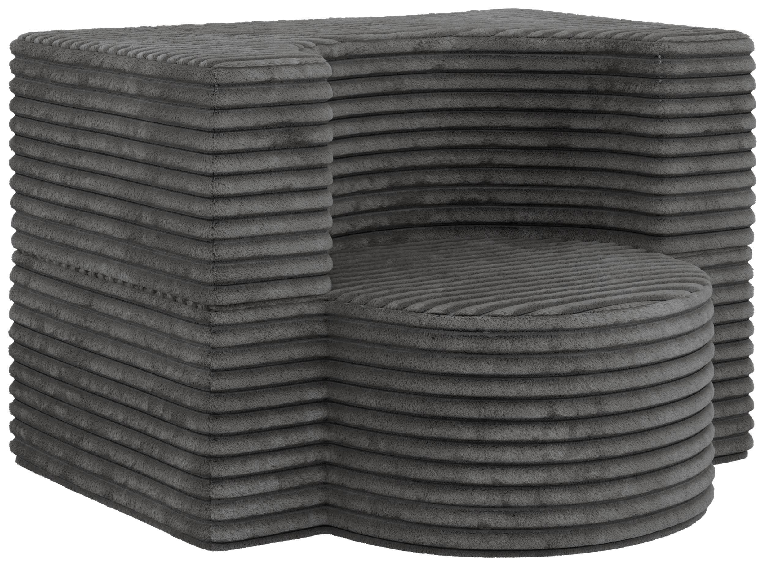 Wohnli Möbelsuche - 1-SITZER BODENSOFA SANOA - Grau Cord