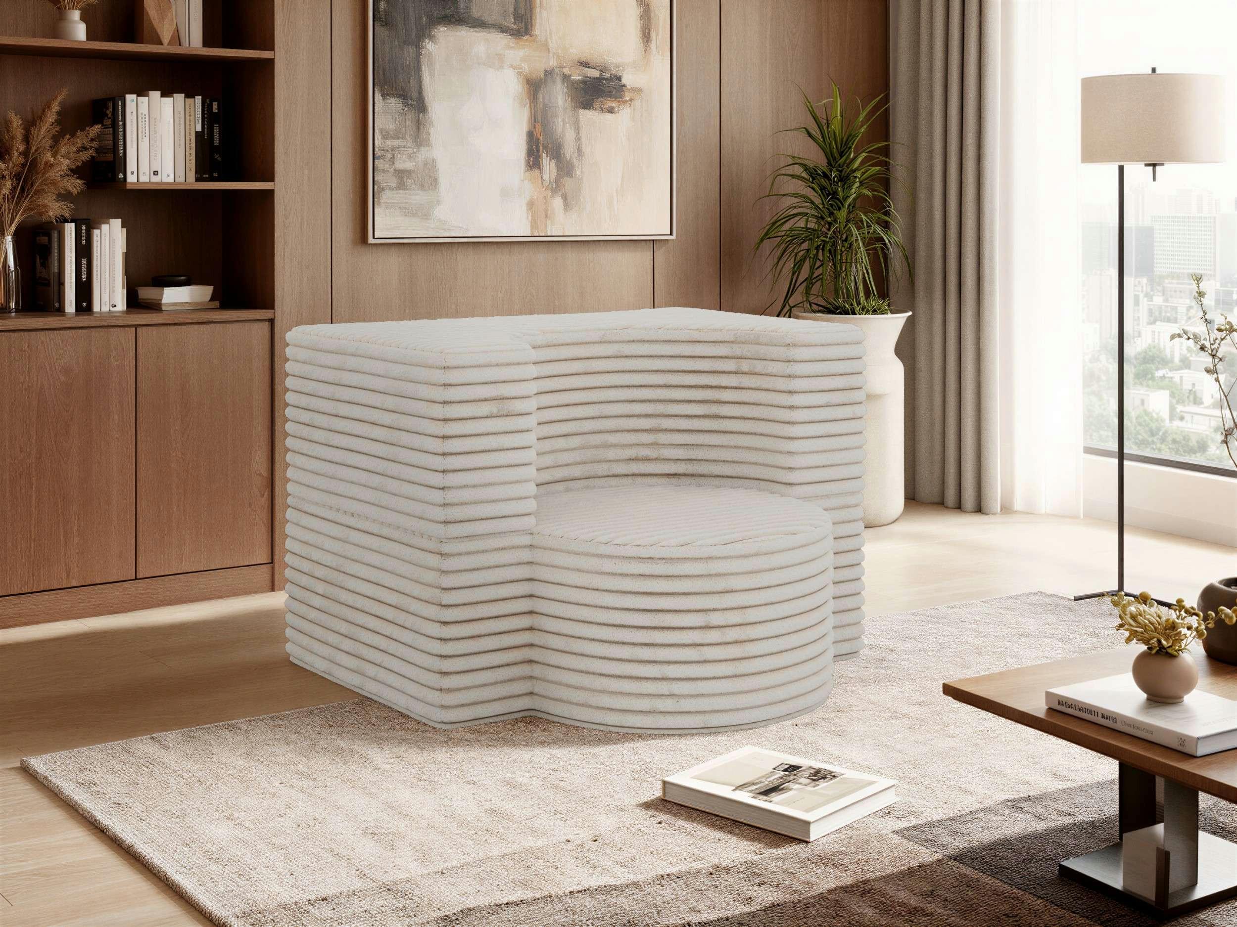 1-SITZER BODENSOFA SANOA - Beige Cord Textil MKS Möbel > Sofas & Couches > Sofas Beige