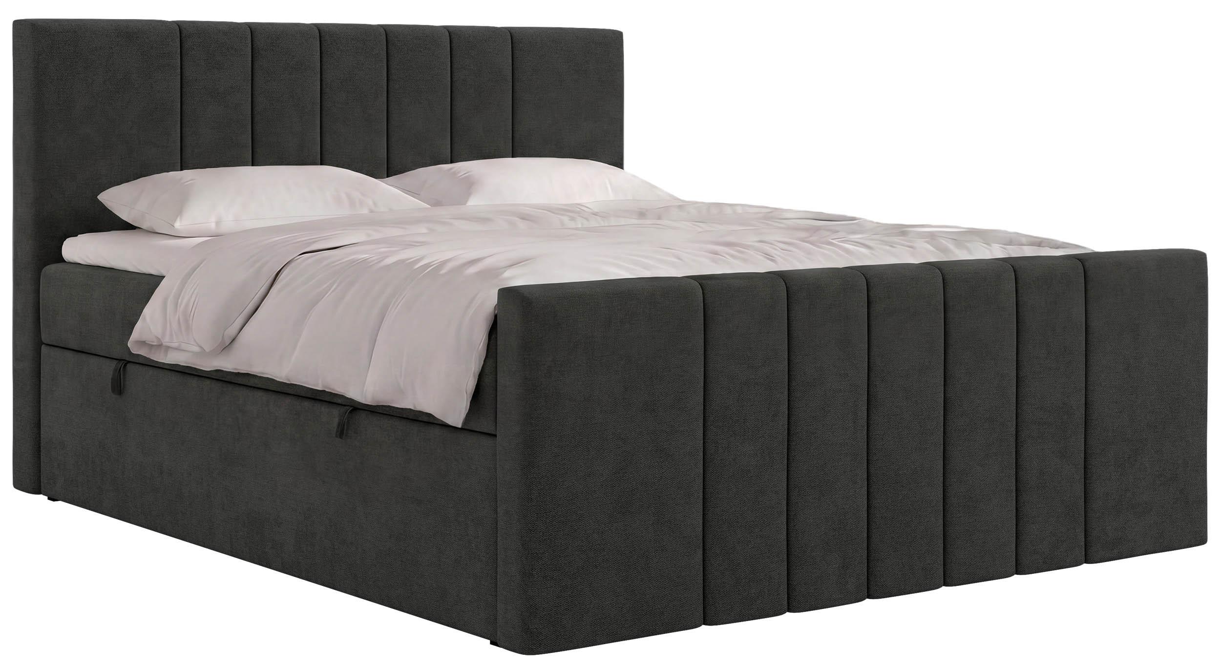 wohnli-moebel-suche-800001859235 Wohnli Möbelsuche - BOXBETT INERO DUO 160/200 - Dunkelgrau Stukture - Topper Visco - H3