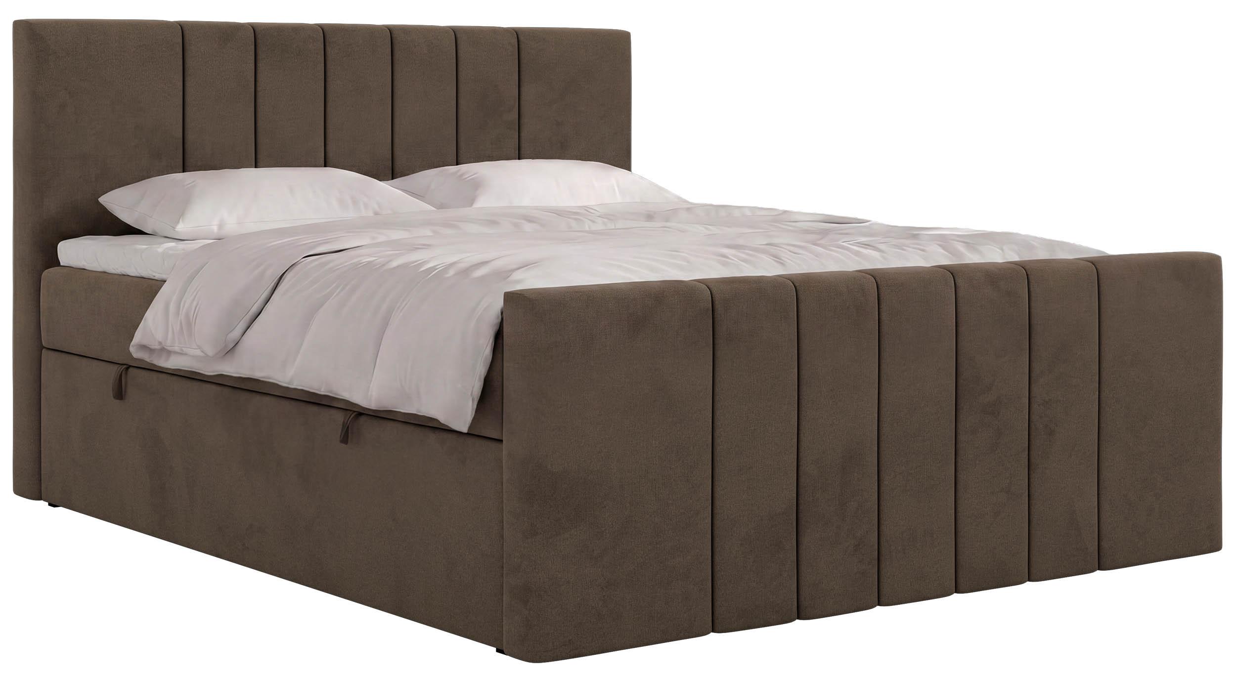 wohnli-moebel-suche-800001859256 Wohnli Möbelsuche - BOXBETT INERO DUO 140/200 - Braun Velvet - Topper T25 - H4