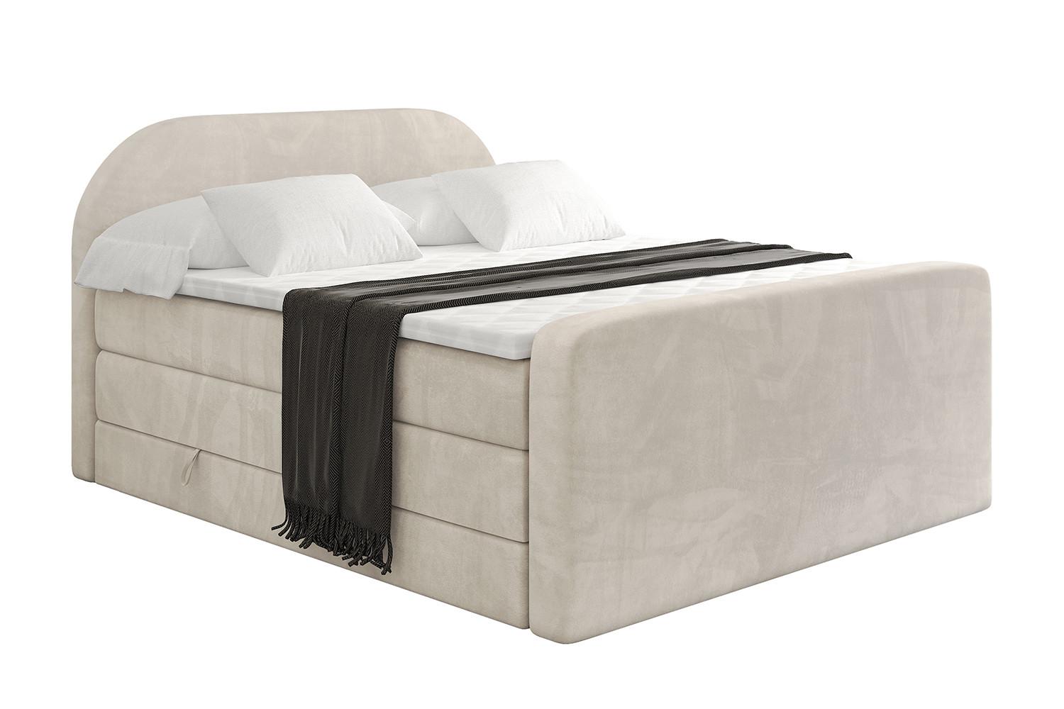 wohnli-moebel-suche-800001859393 Wohnli Möbelsuche - BOXSPRINGBETT mit Matratze und Lattenrost - NOX-Z KING-160x200 - Beige Casablanca
