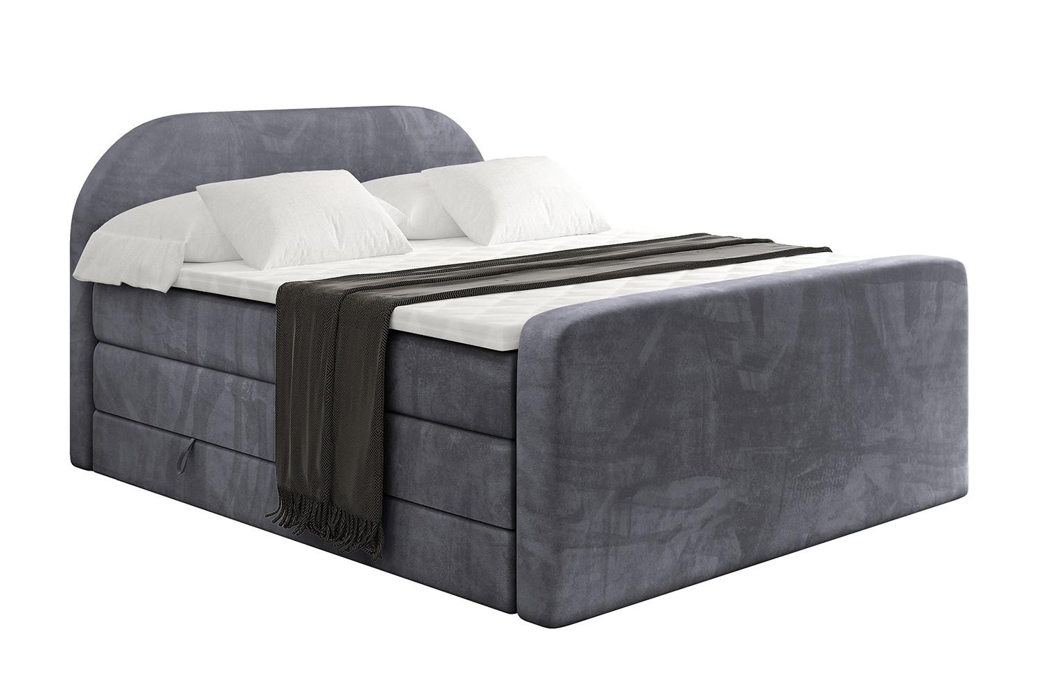 wohnli-moebel-suche-800001859408 Wohnli Möbelsuche - BOXSPRINGBETT mit Matratze und Lattenrost - NOX-Z KING-140x200 - Dunkelgrau Casablanca