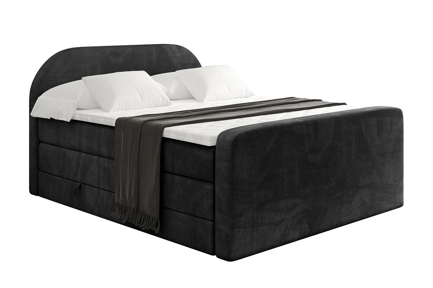 wohnli-moebel-suche-800001859432 Wohnli Möbelsuche - BOXSPRINGBETT mit Matratze und Lattenrost - NOX-Z KING-140x200 - Schwarz Casablanca