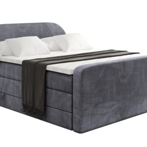 wohnli-moebel-suche-800001859448 Wohnli Möbelsuche - BOXSPRINGBETT mit Matratze und Lattenrost - NOX-Z KING-180x200 - Dunkelgrau Casablanca