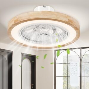wohnli-moebel-suche-800001860580-1 DECKENVENTILATOR mit Beleuchtung Eichenholz Naturholz Holzwerkstoff HOMCOM Lampen & Leuchten > LED-Leuchten Braun