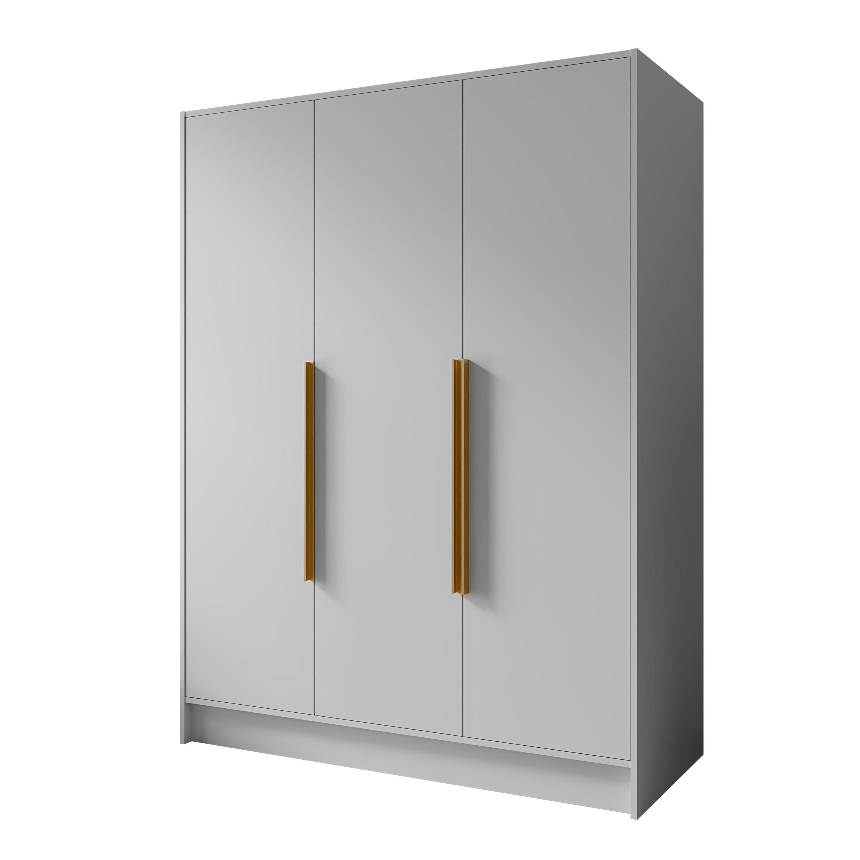 wohnli-moebel-suche-800001864994 Wohnli Möbelsuche - DREHTÜRENSCHRANK BERON 150/200/51 cm Modern Kleiderschrank 3-türig Weiß