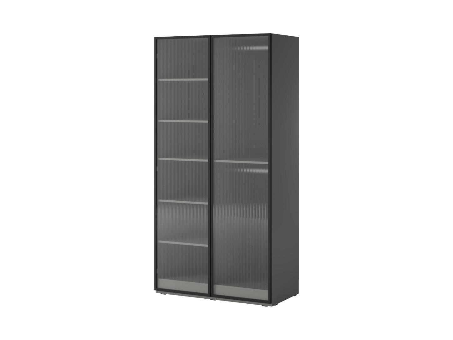 Wohnli Möbelsuche - DREHTÜRENSCHRANK ATELIO 101/200/51 cm Modern Kleiderschrank 2-türig Grau