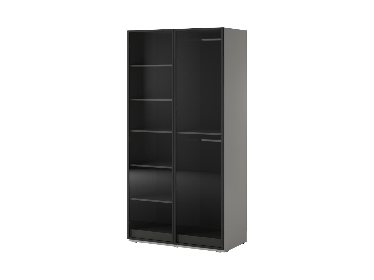 Wohnli Möbelsuche - DREHTÜRENSCHRANK ATELIO 101/200/51 cm Modern Kleiderschrank 2-türig Grau