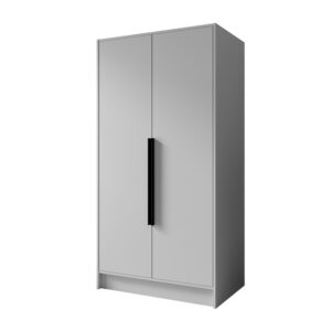 Wohnli Möbelsuche - DREHTÜRENSCHRANK BERON 102/200/51 cm Modern Kleiderschrank 2-türig Weiß