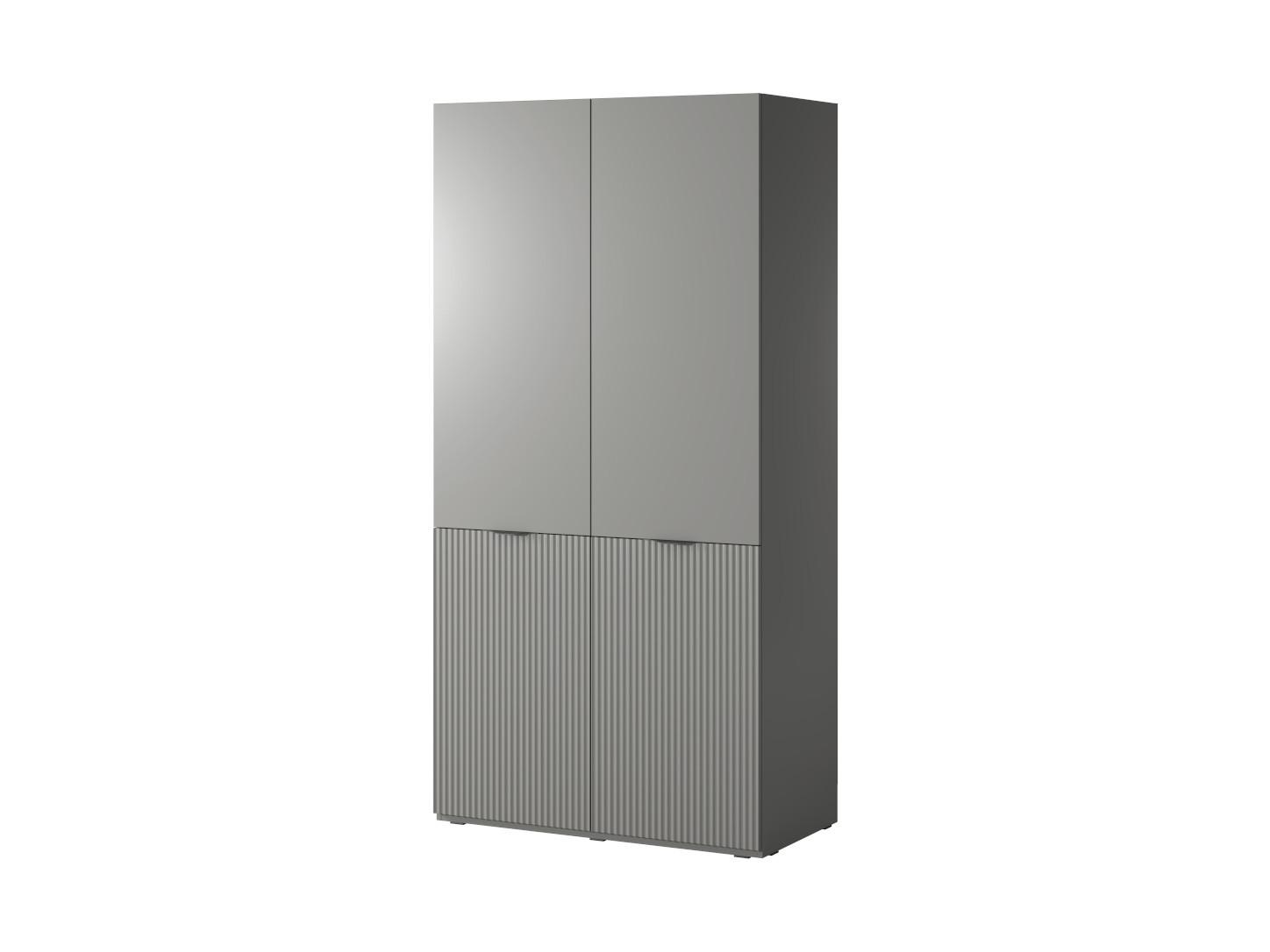 Wohnli Möbelsuche - DREHTÜRENSCHRANK ATELIO 101/200/51 cm Modern Kleiderschrank 2-türig Grau