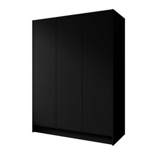 wohnli-moebel-suche-800001865161 Wohnli Möbelsuche - DREHTÜRENSCHRANK VELAR 150/200/51 cm Modern Kleiderschrank 3-türig Schwarz