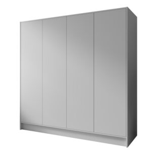 wohnli-moebel-suche-800001865181 Wohnli Möbelsuche - DREHTÜRENSCHRANK VELAR 200/200/51 cm Modern Kleiderschrank 4-türig Weiß