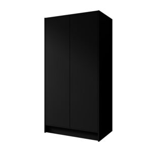 wohnli-moebel-suche-800001865204 Wohnli Möbelsuche - DREHTÜRENSCHRANK VELAR 102/200/51 cm Modern Kleiderschrank 2-türig Schwarz