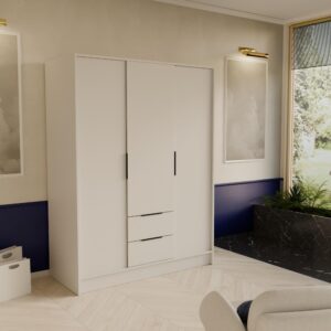 wohnli-moebel-suche-800001865251-1 5/200/51 cm Modern Kleiderschrank 3-türig Weiß
