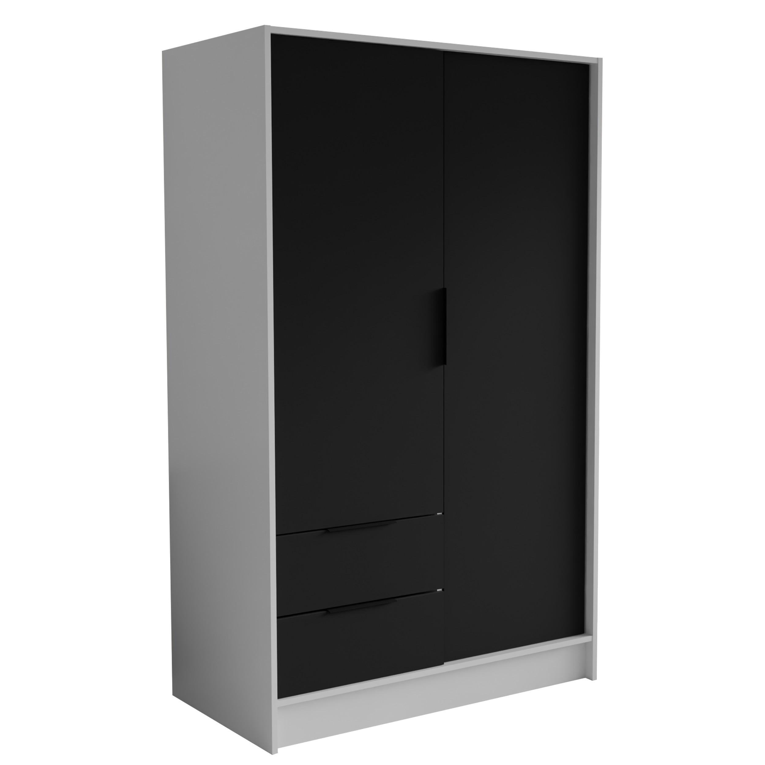 wohnli-moebel-suche-800001865295 Wohnli Möbelsuche - DREHTÜRENSCHRANK CAVA 102/200/51 cm Modern Kleiderschrank 2-türig Weiß