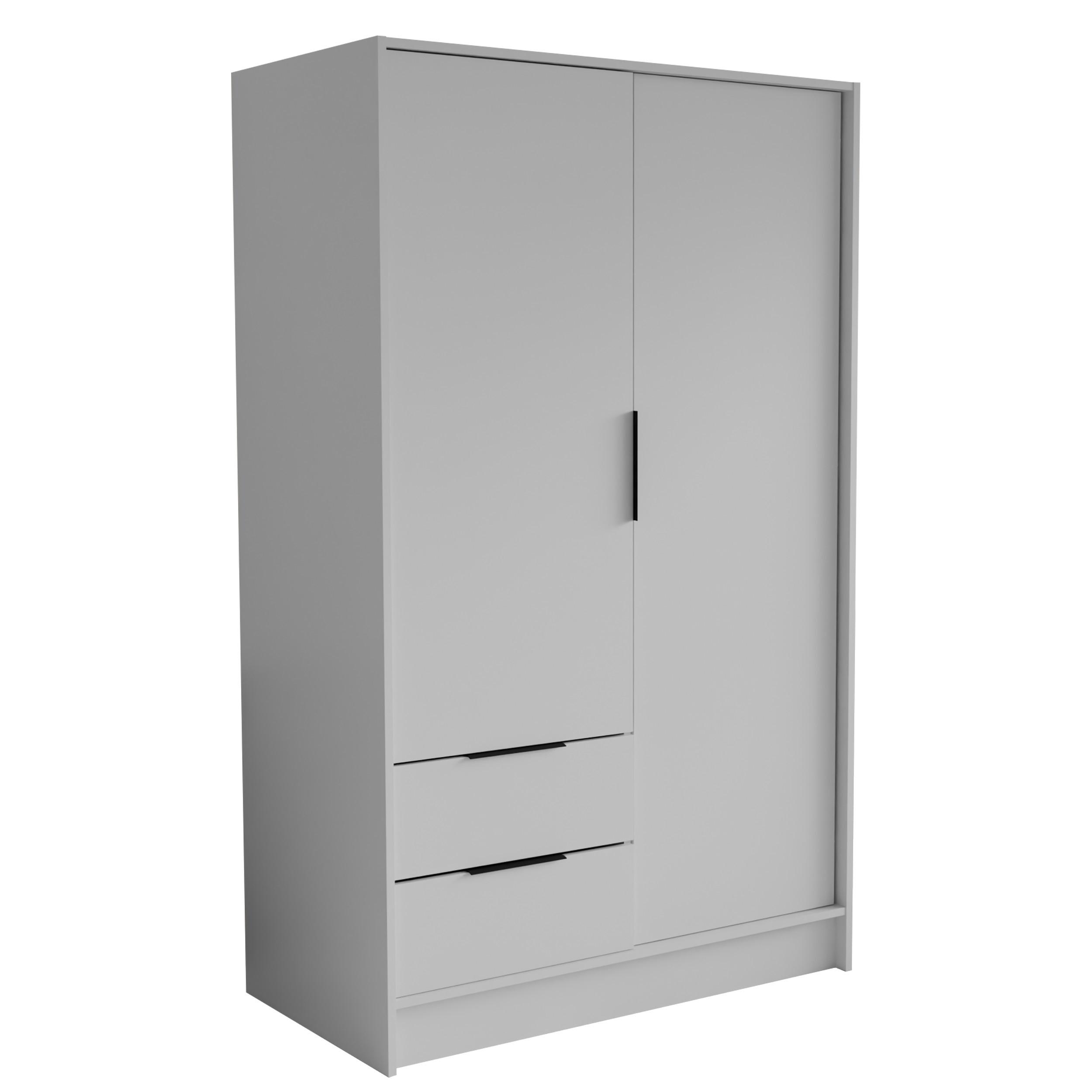 wohnli-moebel-suche-800001865327 Wohnli Möbelsuche - DREHTÜRENSCHRANK CAVA 102/200/51 cm Modern Kleiderschrank 2-türig Weiß