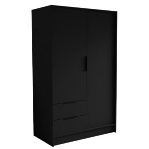 wohnli-moebel-suche-800001865332 Wohnli Möbelsuche - DREHTÜRENSCHRANK CAVA 102/200/51 cm Modern Kleiderschrank 2-türig Schwarz