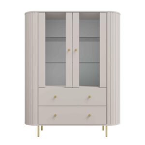 Wohnli Möbelsuche - VITRINE BOLLA 155 / 123 cm in Beige
