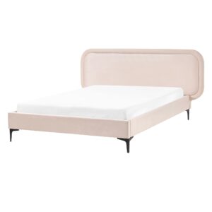 wohnli-moebel-suche-800001904750 Wohnli Möbelsuche - BETT mit Lattenrost 140/200 cm Samtstoff Hellbeige Suzette