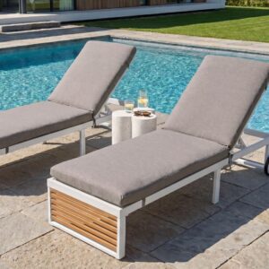 wohnli-moebel-suche-800001904784-1 SONNENLIEGE mit Kissen Grau Verdello Metall Garten & Outdoor > Gartenmöbel > Gartenliegen Grau